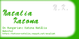 natalia katona business card