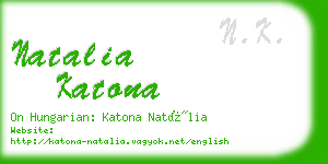 natalia katona business card